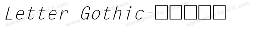 Letter Gothic字体转换